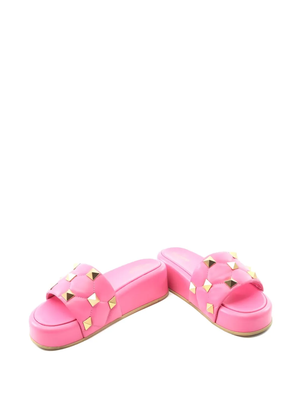 Valentino Garavani Pre-Owned studded slide sandals - Roze