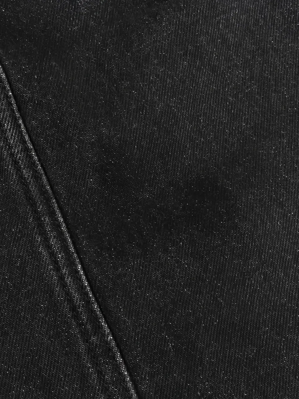 Prada Pre-Owned Denim midi-rok met triangel logo Zwart