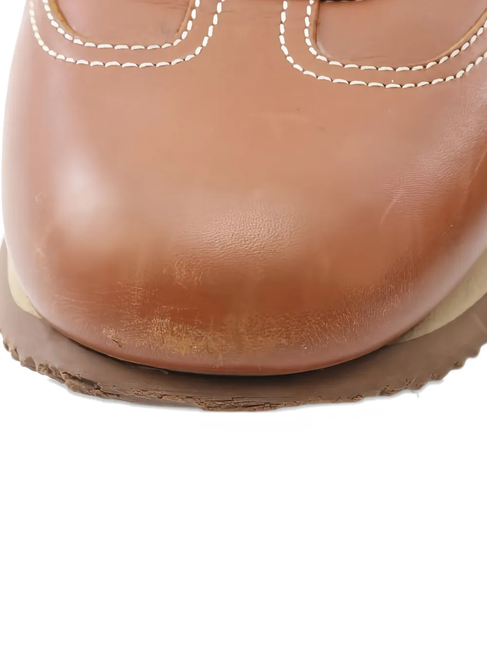 Pre-owned Hermes Leather Quick Sneakers In Brown