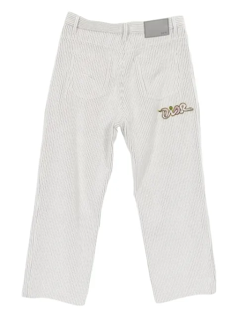 Christian Dior Pre-Owned pantalones de pana con motivo de rayas