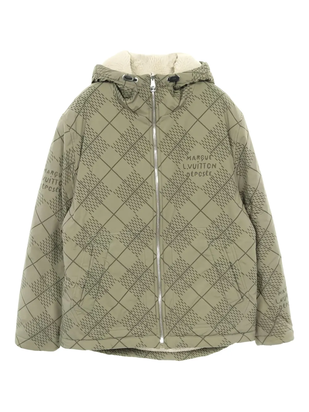 Louis Vuitton Pre-Owned Damier Argyle zip-up jacket - Verde