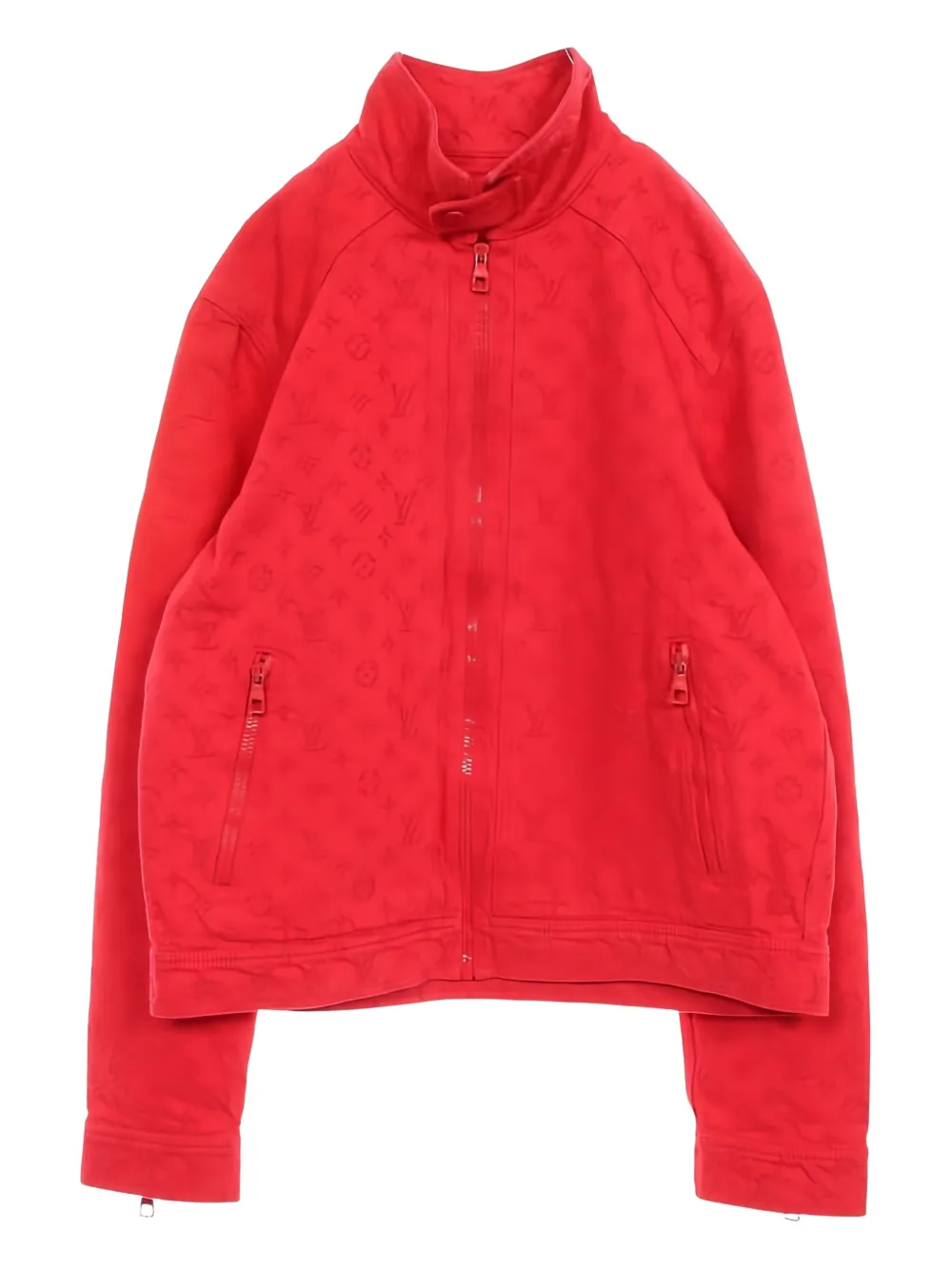 Louis Vuitton Pre-Owned monogram-pattern zip-up jacket - Rosso