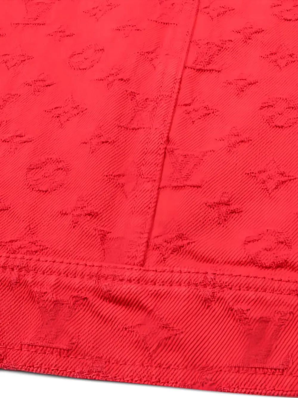 Pre-owned Louis Vuitton Monogram-pattern Zip-up Jacket In Red