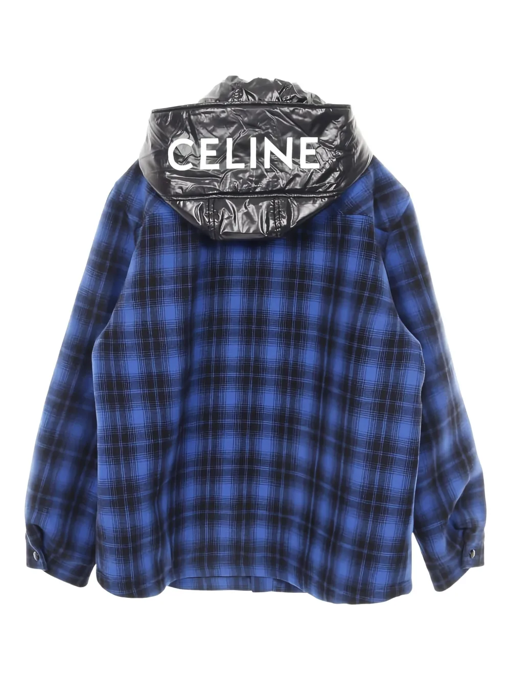 Celine Pre-Owned checked hooded shirt jacket | Image 2