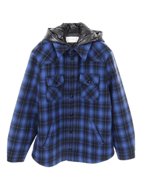 Celine Pre-Owned sobrecamisa con motivo de cuadros