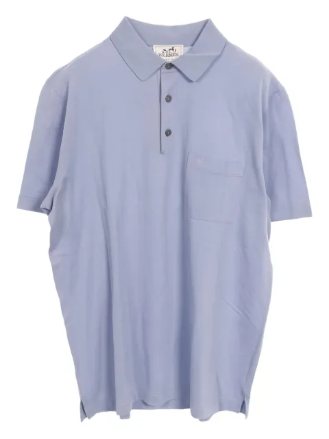 Hermès Pre-Owned logo-embroidered cotton polo shirt