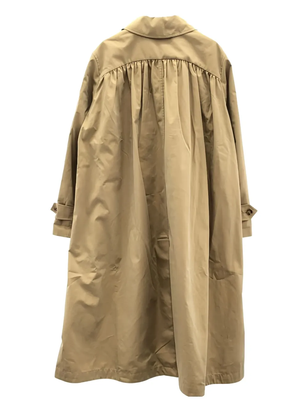 Pre-owned Burberry Convertible Classic-collar Cotton Coat In Neutral