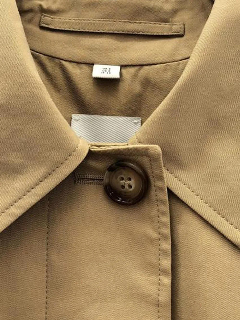 Pre-owned Burberry Convertible Classic-collar Cotton Coat In Neutral
