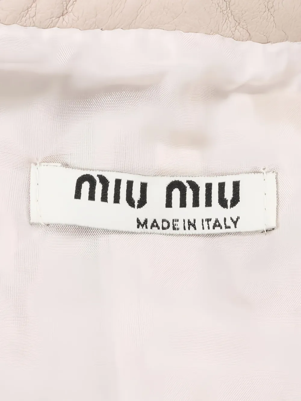 Miu Miu Pre-Owned leather zip-up jacket | Pink | Image 1