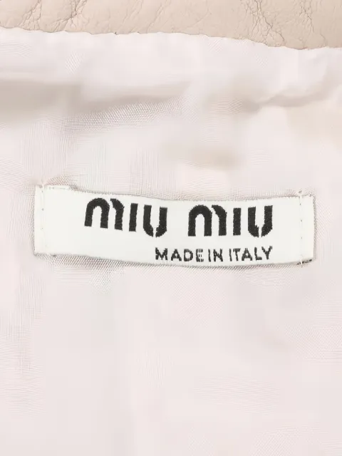 Miu Miu Pre-Owned leather zip-up jacket