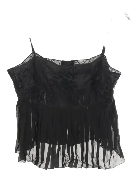 CHANEL Pre-Owned lace-pleated camisole