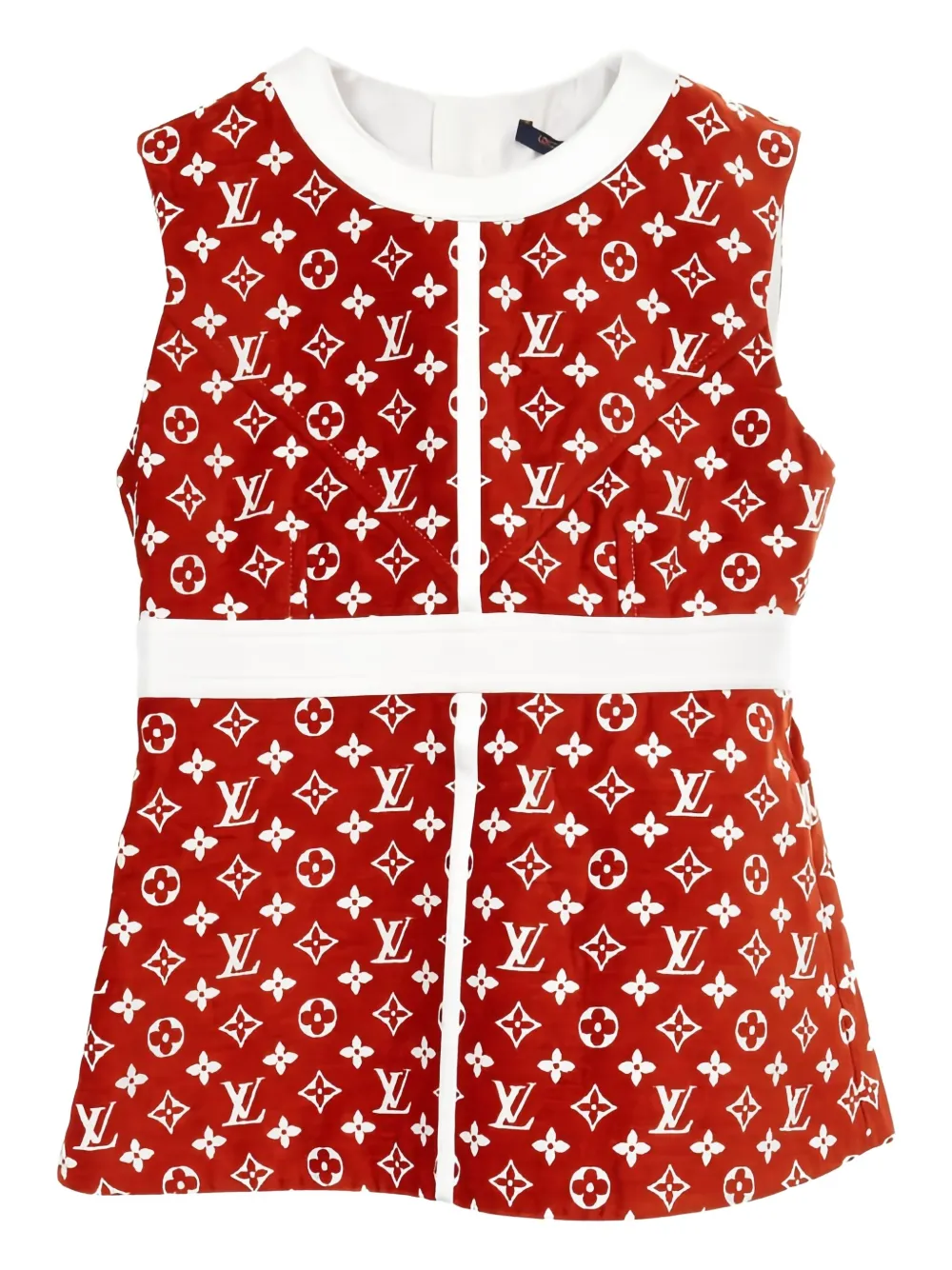 Louis Vuitton Pre-Owned monogram-pattern top | Red | Image 1