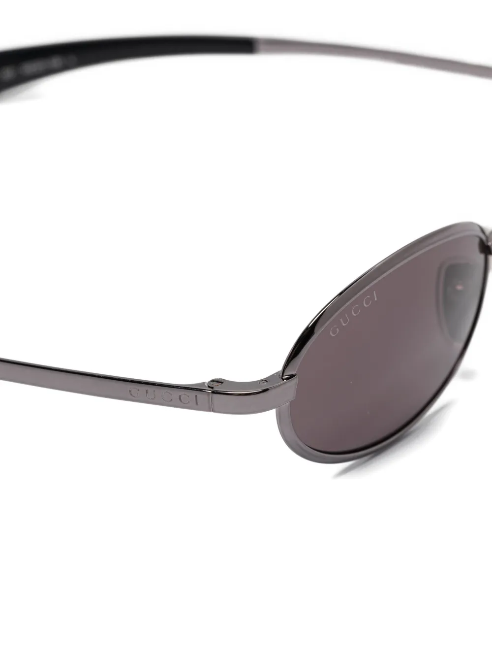 Gucci Oval-frame Sunglasses In Purple