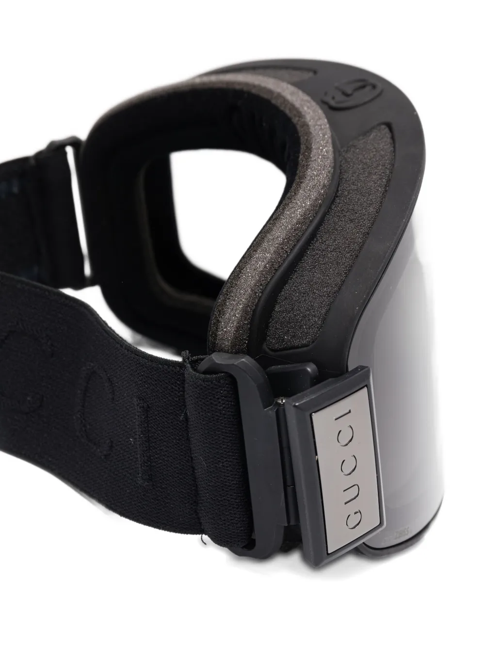 Gucci Eyewear Skibril met gegraveerd logo Zwart