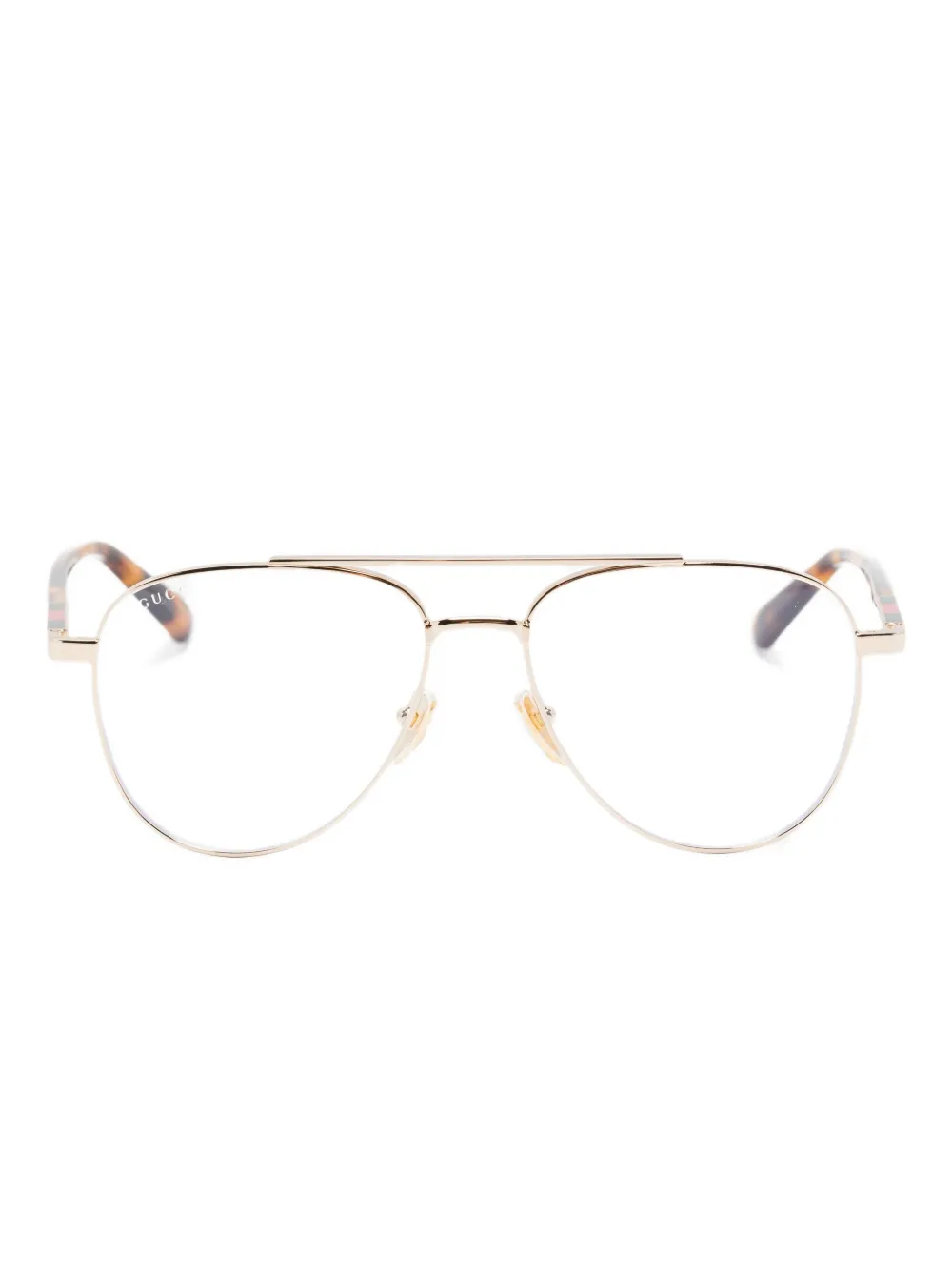 Gucci Eyewear navigator-frame glasses - Marrone
