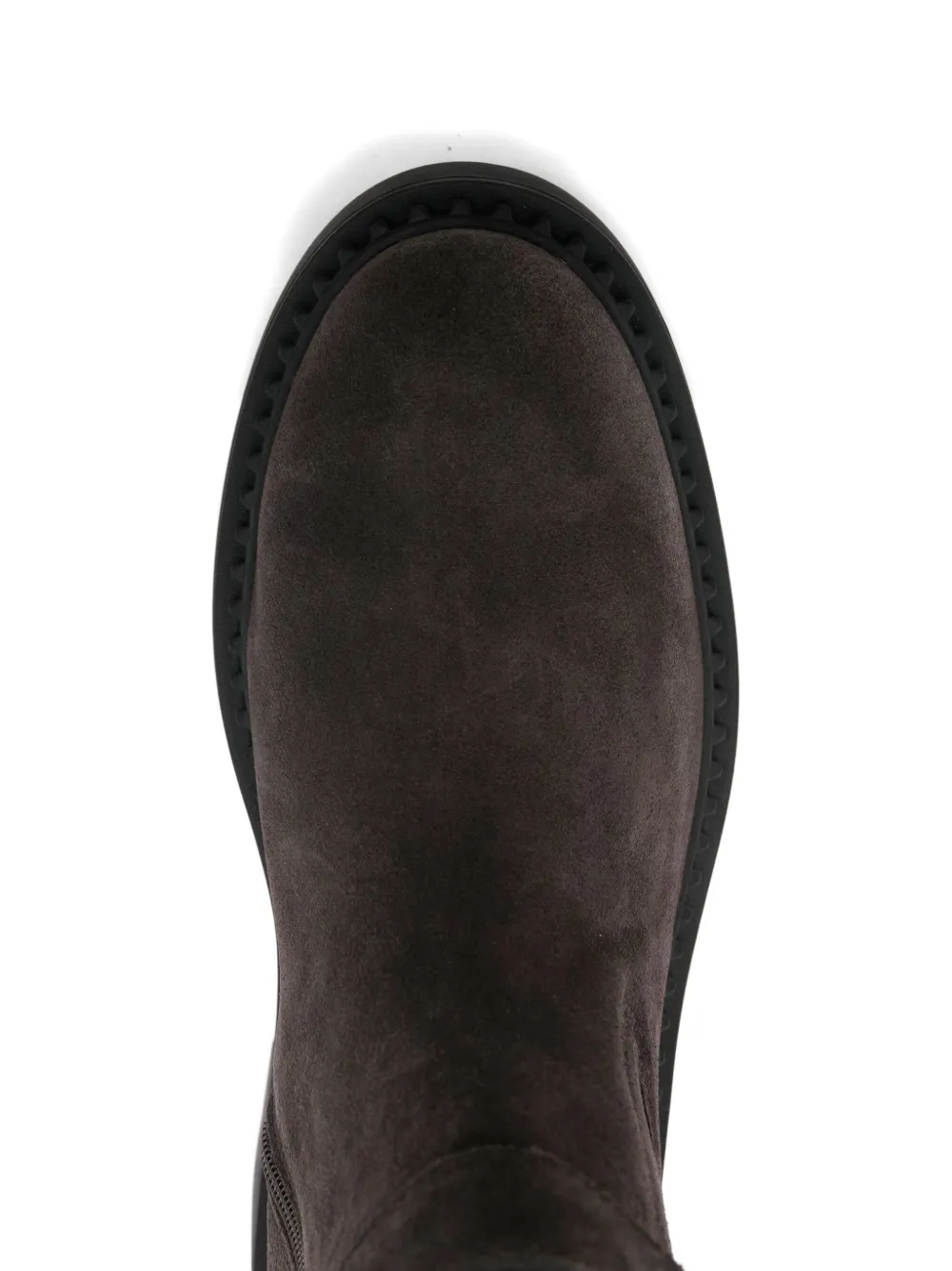 Ash Soft Suede Ankle Boots With Buckle Detail In Brown