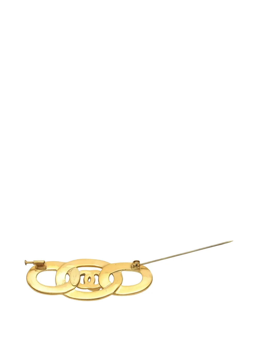 CHANEL Pre-Owned 1986-1988 Coco Mark chain-motif brooch | Image 2