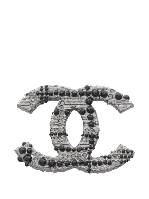 CHANEL Pre-Owned 1986-1988 Coco Mark rhinestone brooch