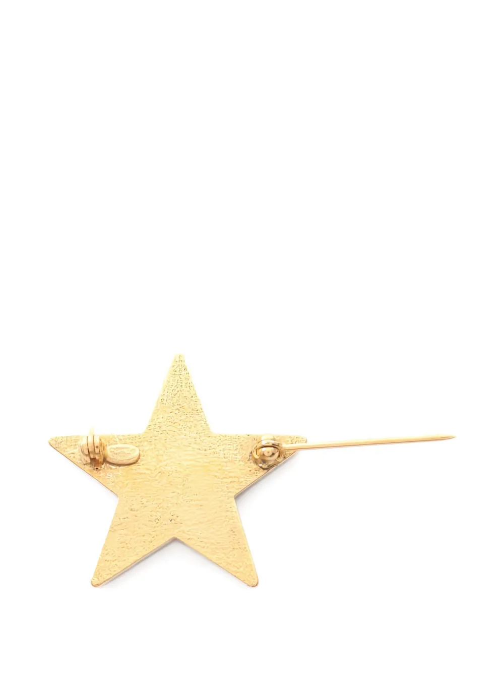 CHANEL Pre-Owned 1986-1988 Coco Mark star-motif brooch - ゴールドトーン CHANEL Pre-Owned 1986-1988 Coco Mark star-motif brooch - ゴールドトーン