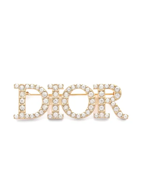 Christian Dior Pre-Owned rhinestone-embellished brooch