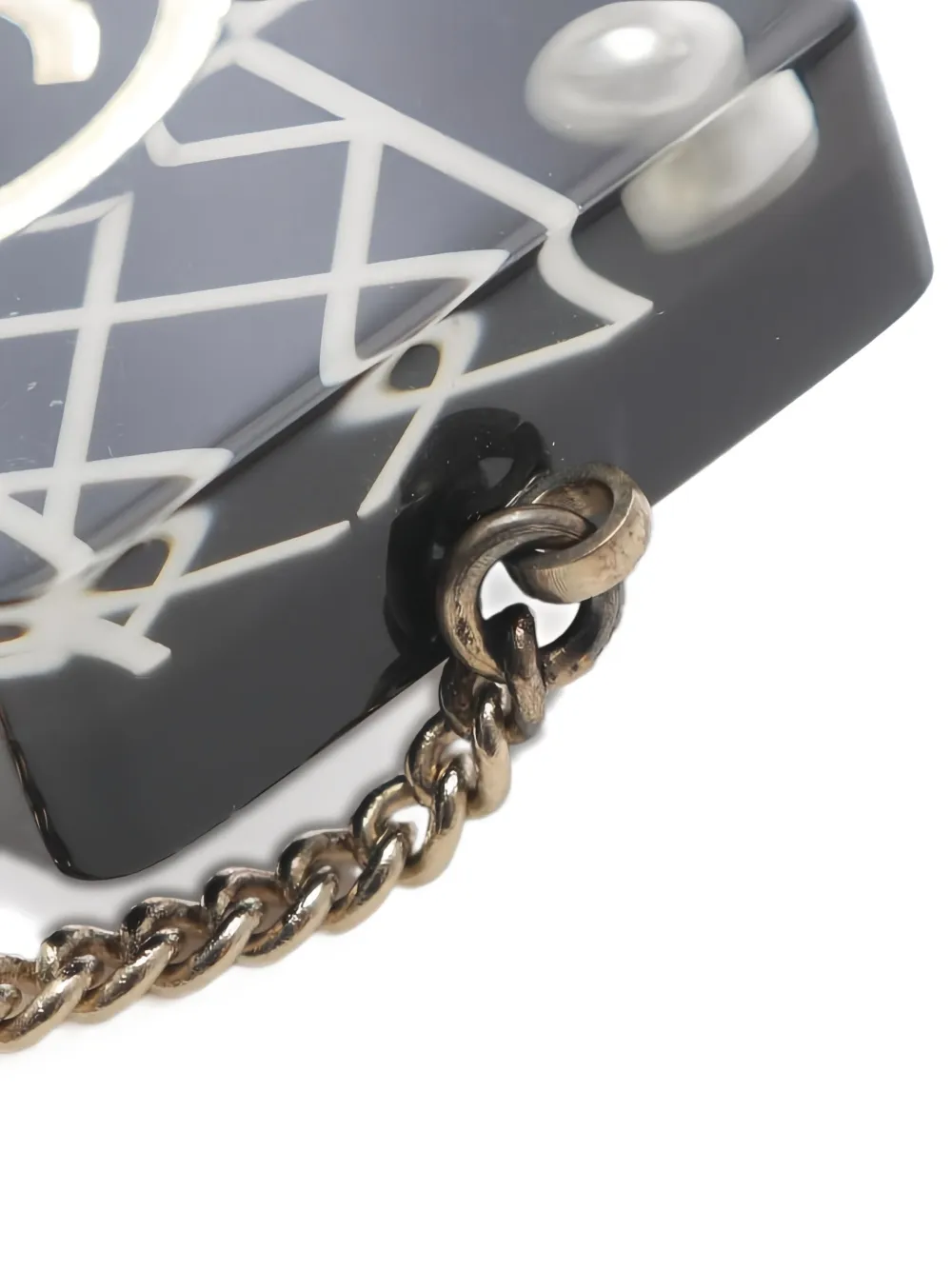 Pre-owned Chanel 1986-1988 Camera-motif Brooch In Gold