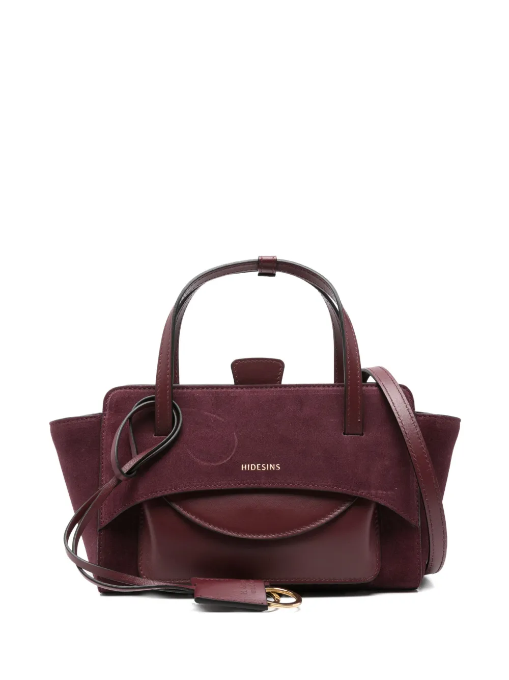 HIDESINS petit sac à main Flap en daim | rouge | Image 1