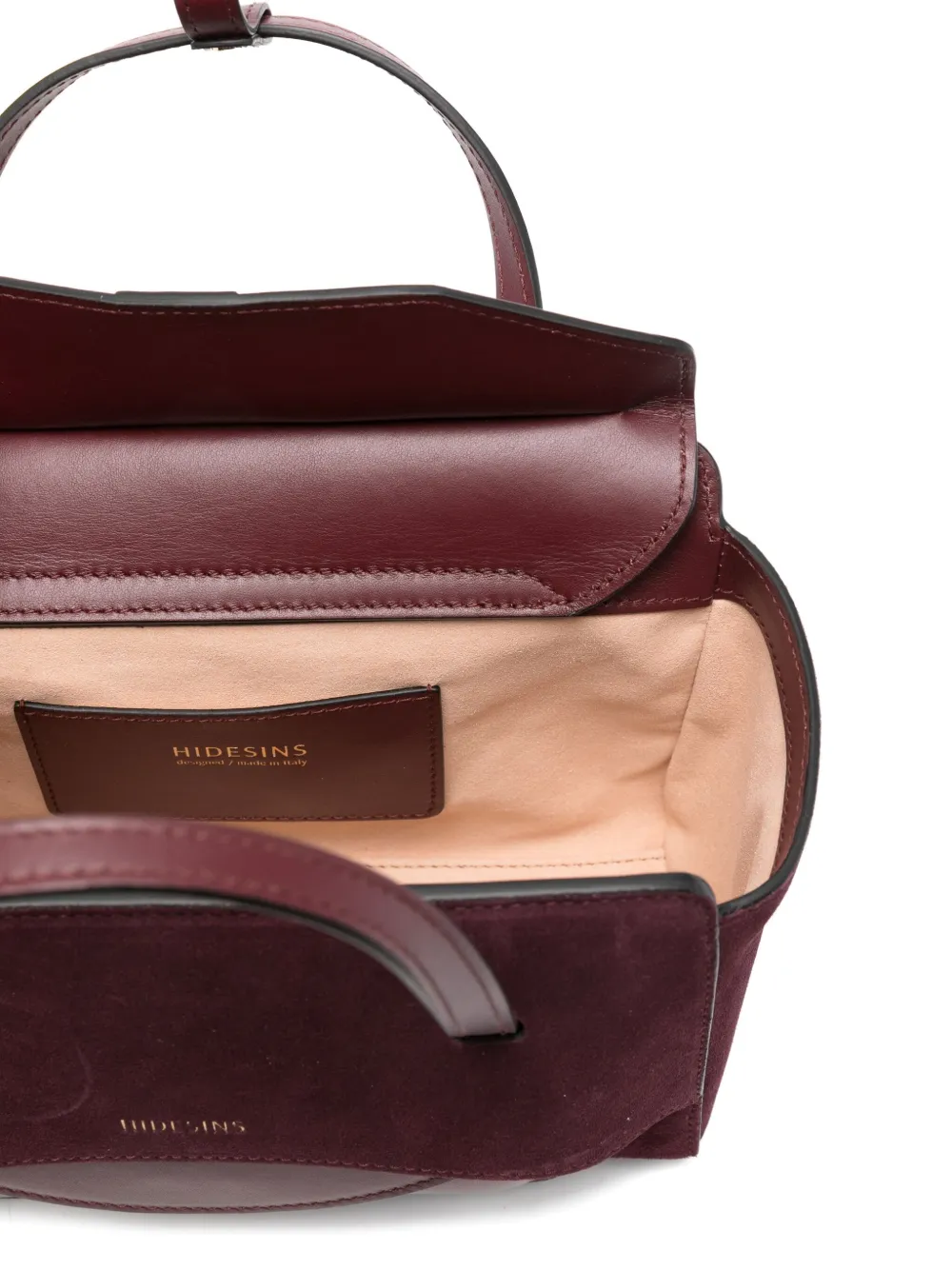 Hidesins Small Flap Suede Tote Bag In Red