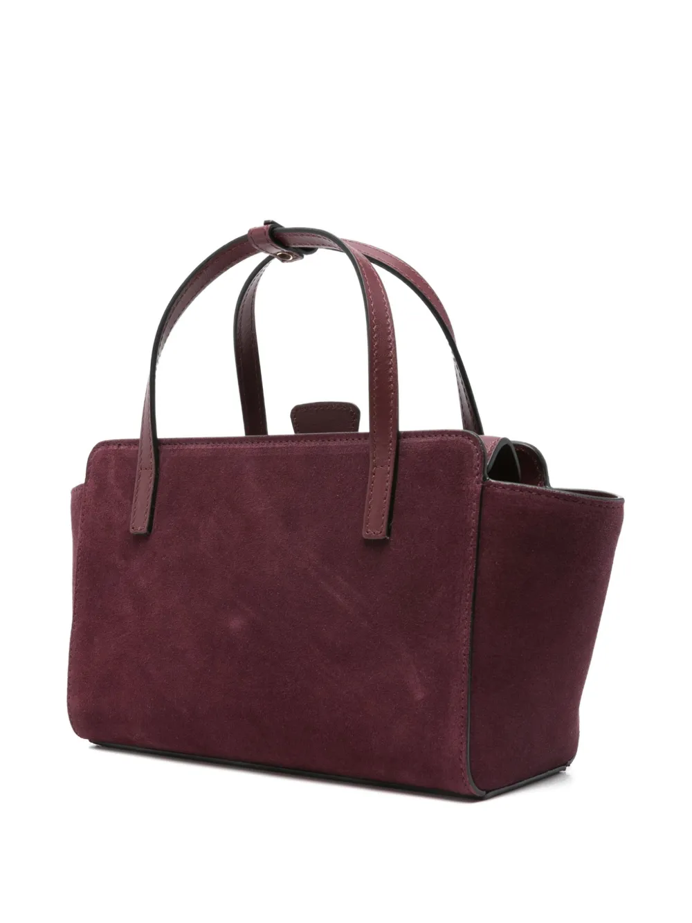 Hidesins Small Flap Suede Tote Bag In Red