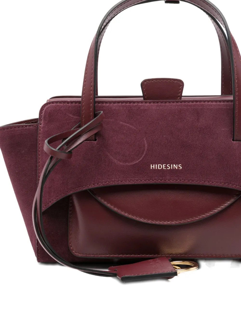 Hidesins Small Flap Suede Tote Bag In Red