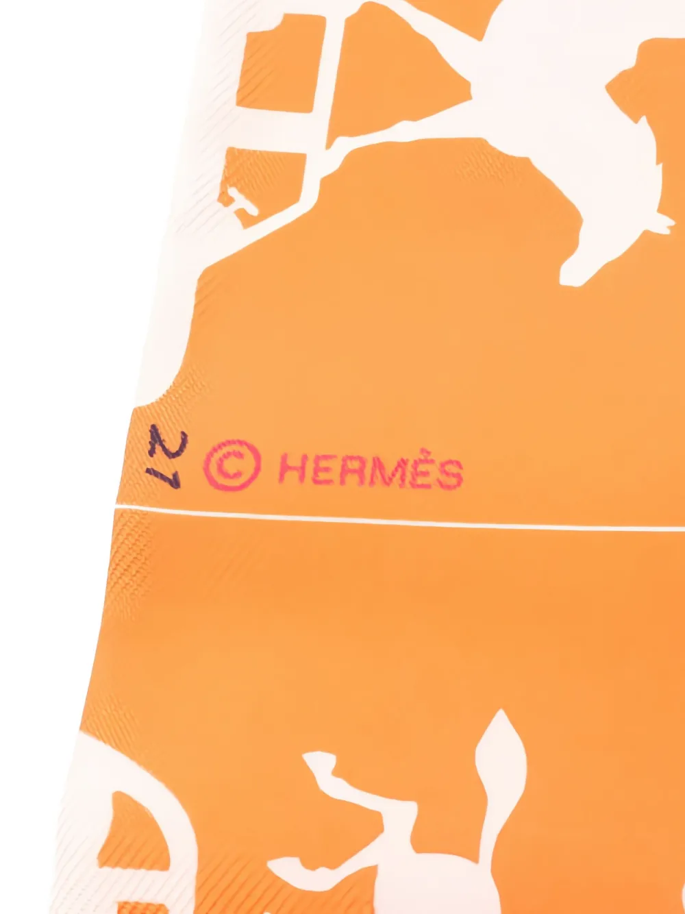Hermès Pre-Owned 10's Parade ribbon scarf | Image 2