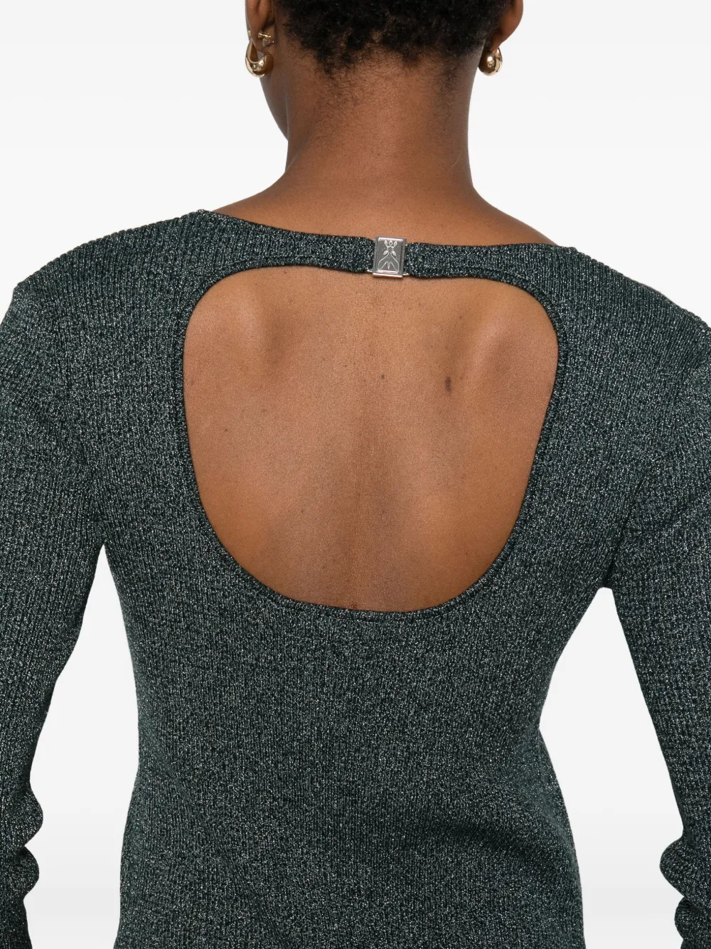 Patrizia Pepe Cut-out Detailing Sweater In Green