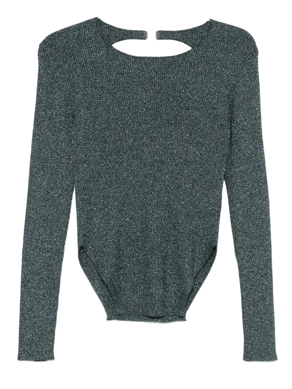 Patrizia Pepe Cut-out Detailing Sweater In Green