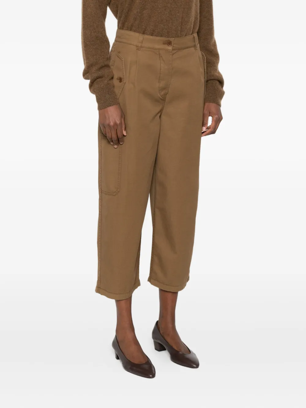 The Row Cropped Trousers In Brown