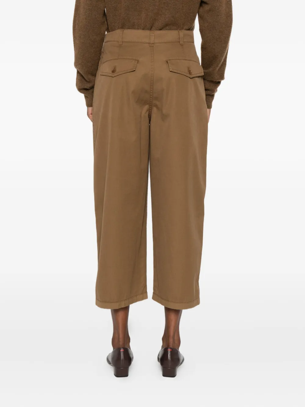 The Row Cropped Trousers In Brown