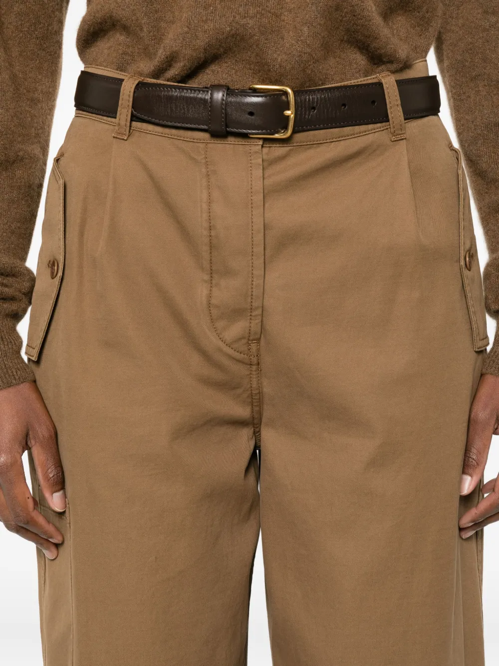 The Row Cropped Trousers In Brown