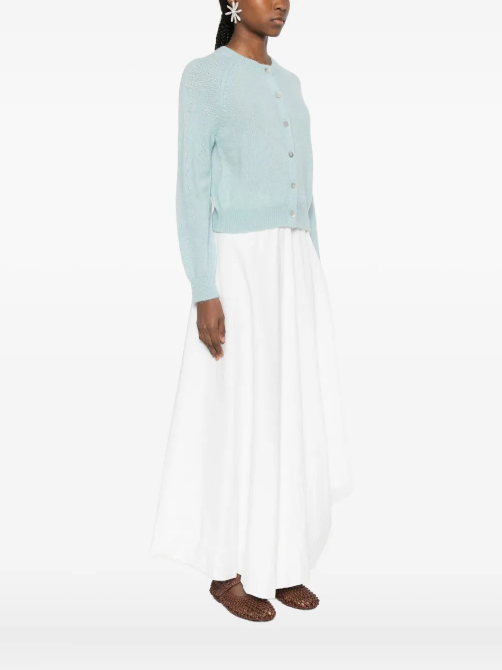 Doen Petra Long-sleeve Cardigan In Blue