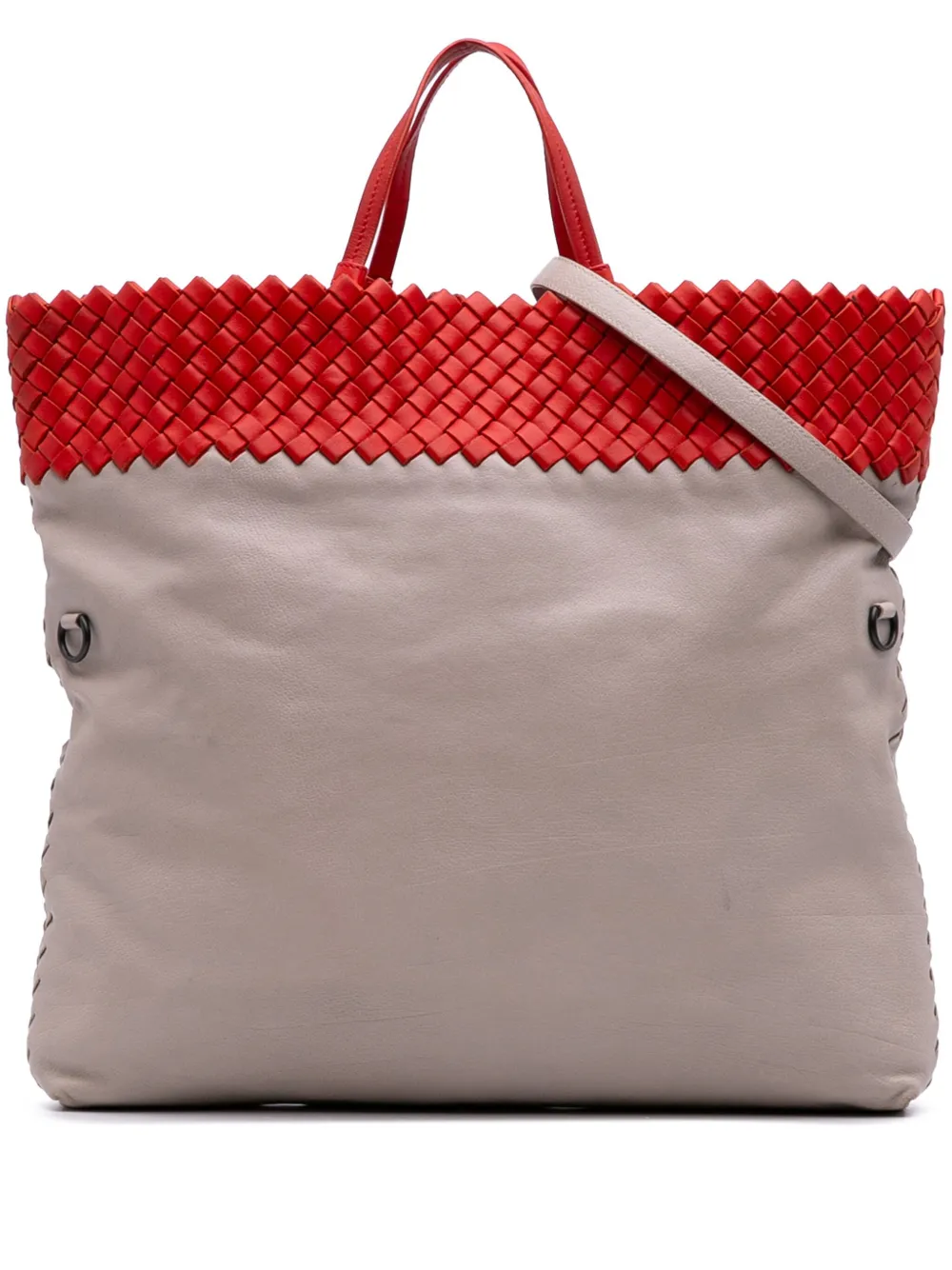 Bottega Veneta Pre-Owned 2012-2025 Intrecciato Trimmed Bicolor Nappa Bottega Veneta Pre-Owned 2012-2025 Intrecciato Trimmed Bicolor Nappa