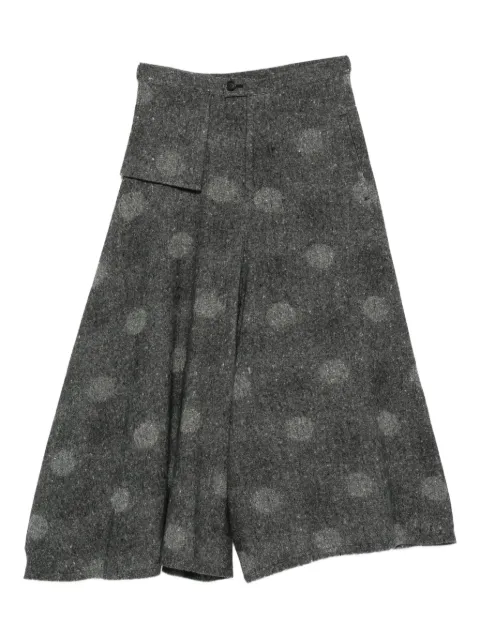 Yohji Yamamoto falda con estampado de lunares