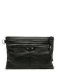 Balenciaga Pre-Owned 2017 Lambskin Motocross Classic Clip M clutch bag - Black