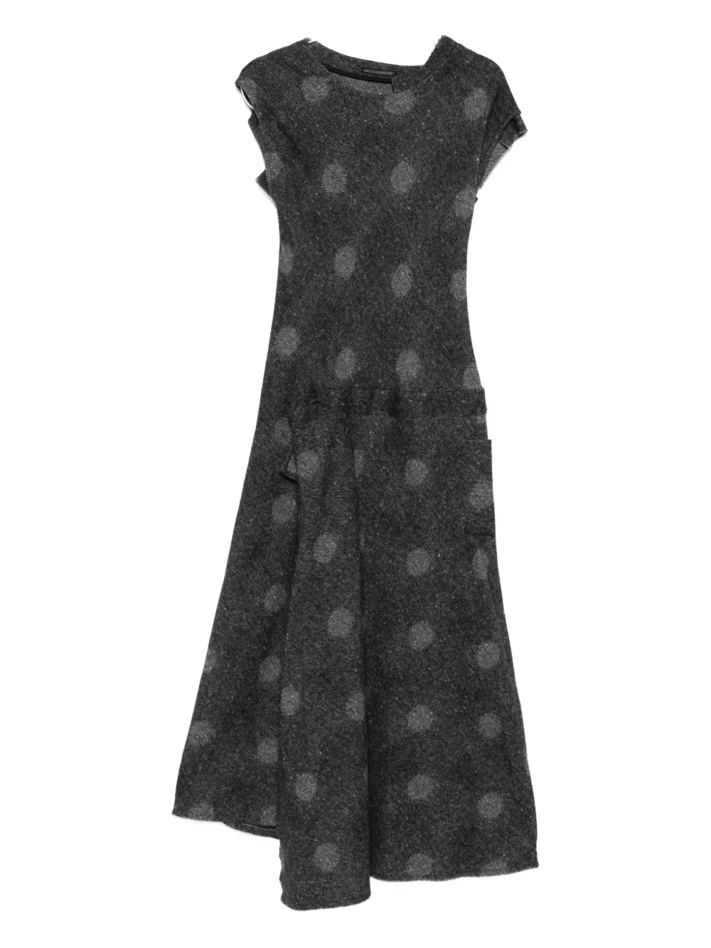 Yohji Yamamoto Polka-dot Dress In Black