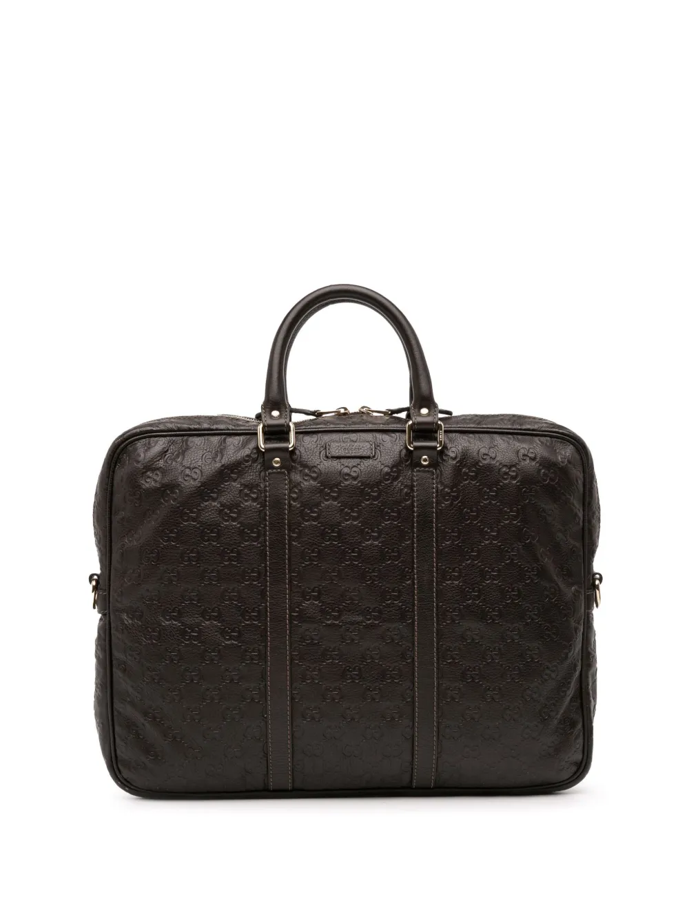 Gucci Pre-Owned 2016-2025 Guccissima business bag - ブラウン Gucci Pre-Owned 2016-2025 Guccissima business bag - ブラウン