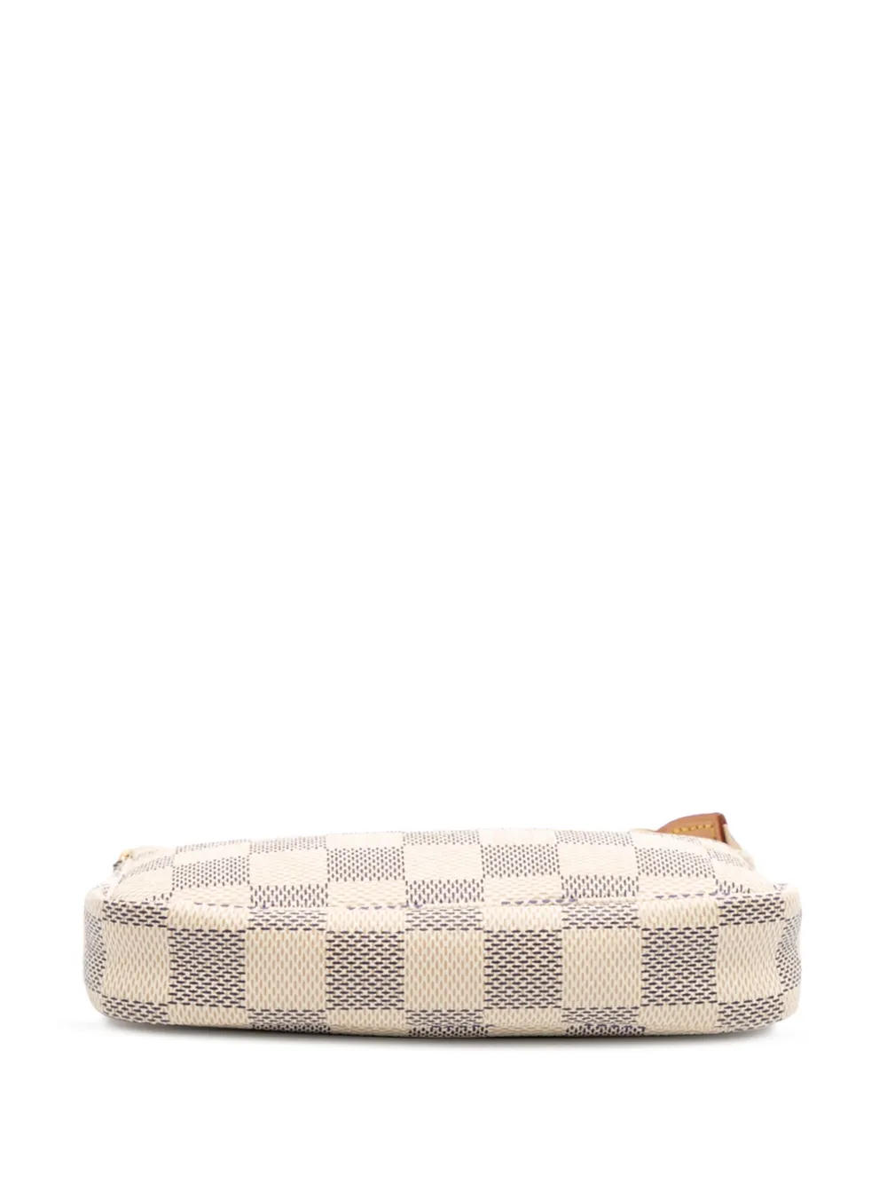 Pre-owned Louis Vuitton 2020 Damier Azur Mini Pochette Accessoires Handbag In White