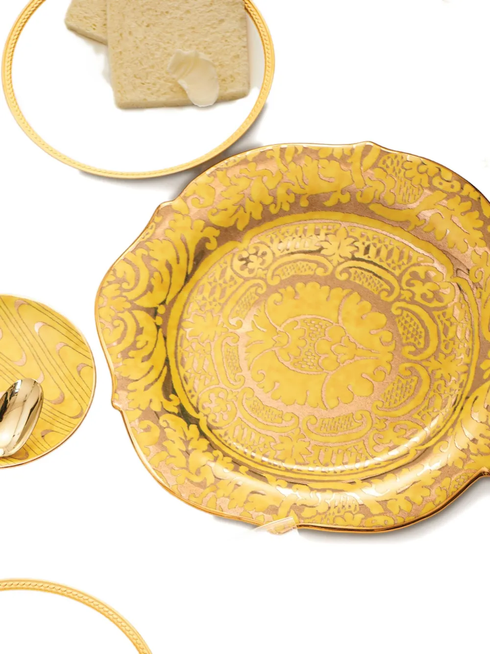L'objet Fortuny Orsini Round Platter (36cm) In Yellow