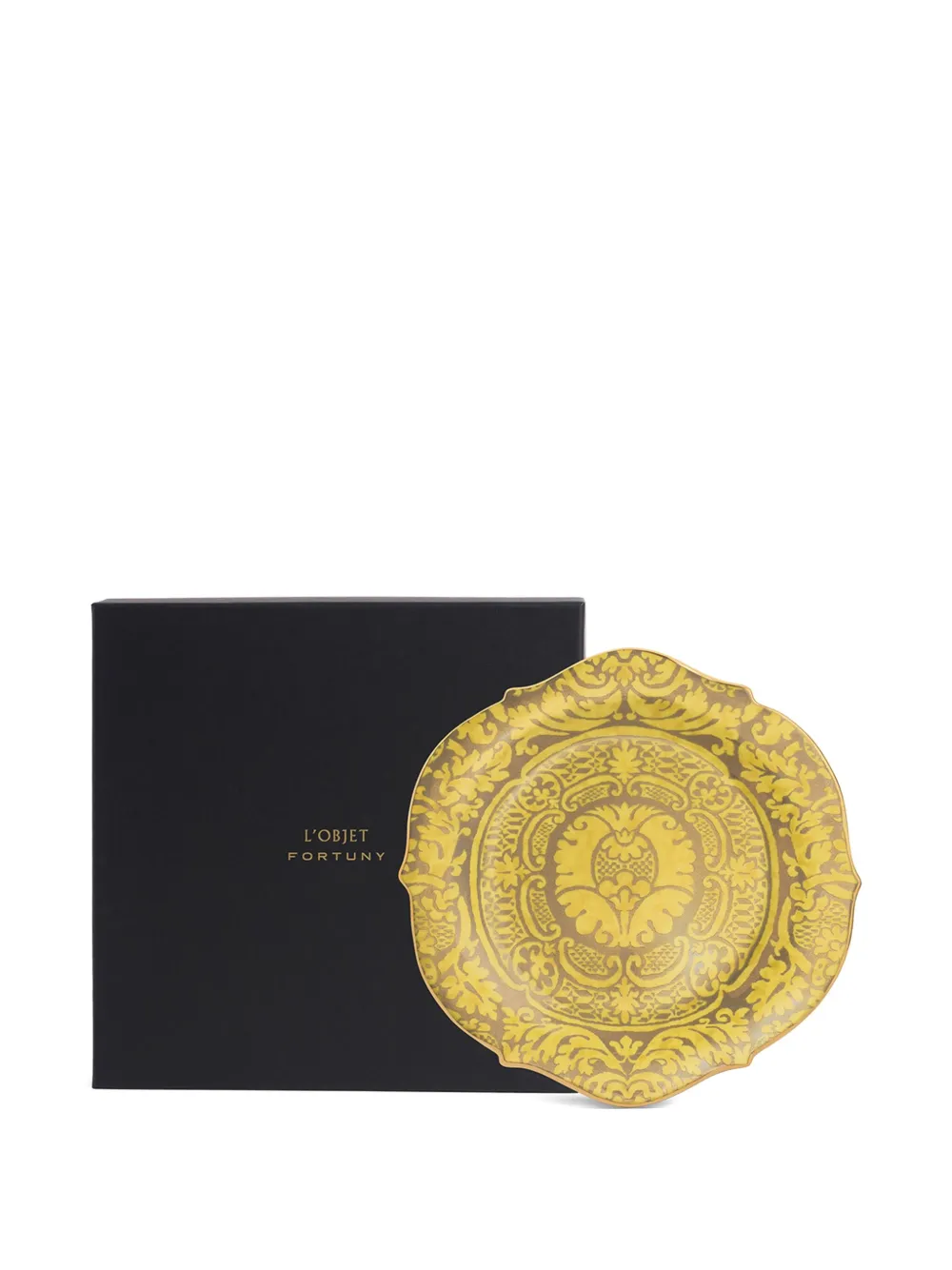 L'objet Fortuny Orsini Round Platter (36cm) In Yellow