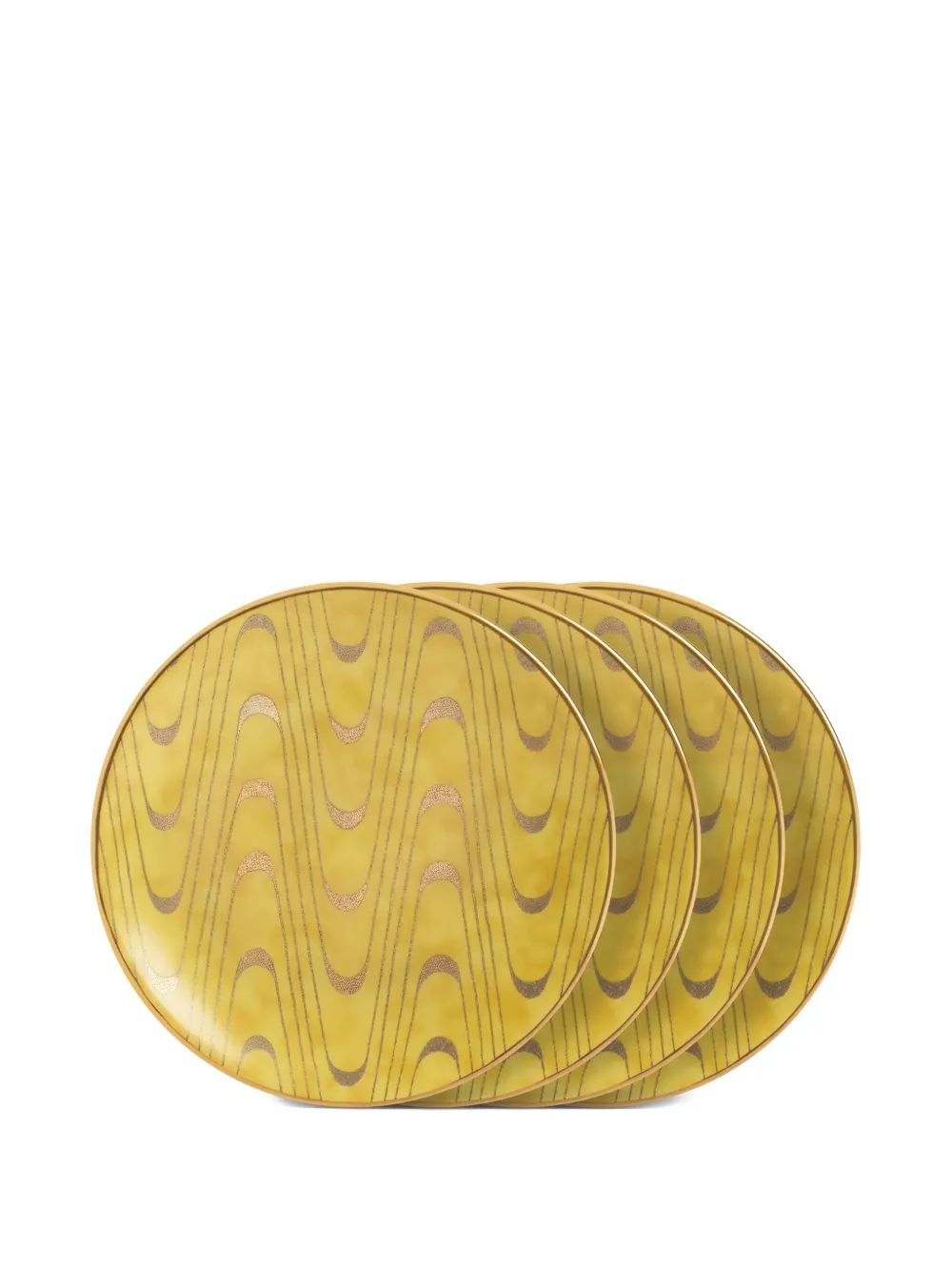 L'Objet Fortuny Apollo canape plates (set of four) | Gold | Image 1