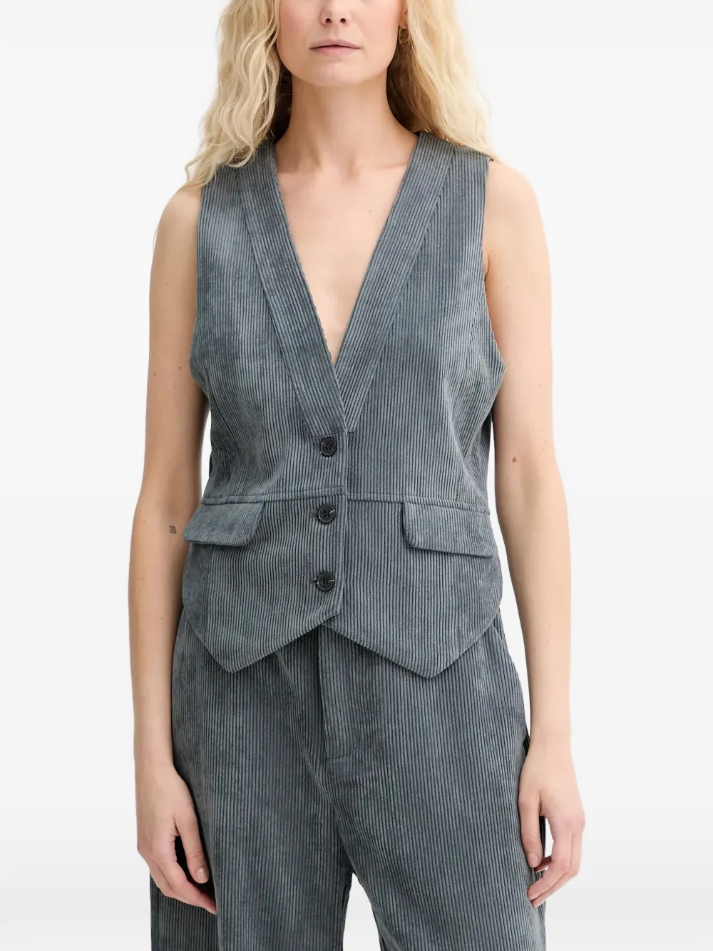 MUNTHE Lillian V-neck vest - Grigio