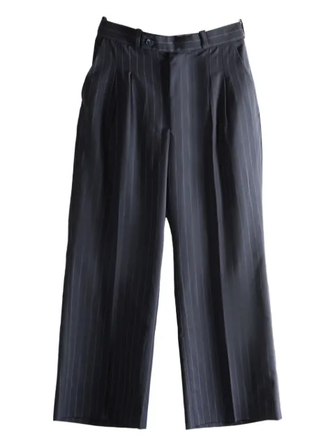 Late for Work pinstriped pleated trousers