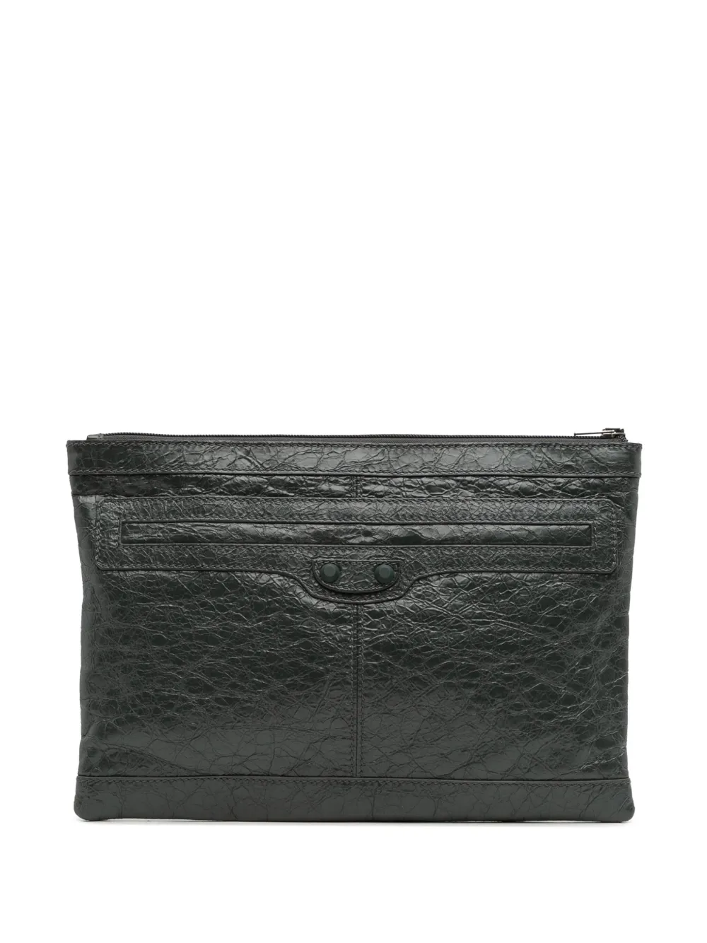Balenciaga Pre-Owned 2019 Lambskin Motocross Classic Clip clutch bag - Balenciaga Pre-Owned 2019 Lambskin Motocross Classic Clip clutch bag -