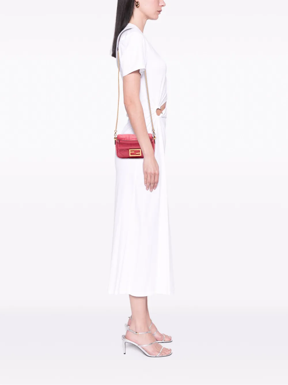 Fendi Pre-Owned 2010-2025 Mini Zucca Embossed Leather Baguette satchel | Pre-Owned | Image 2