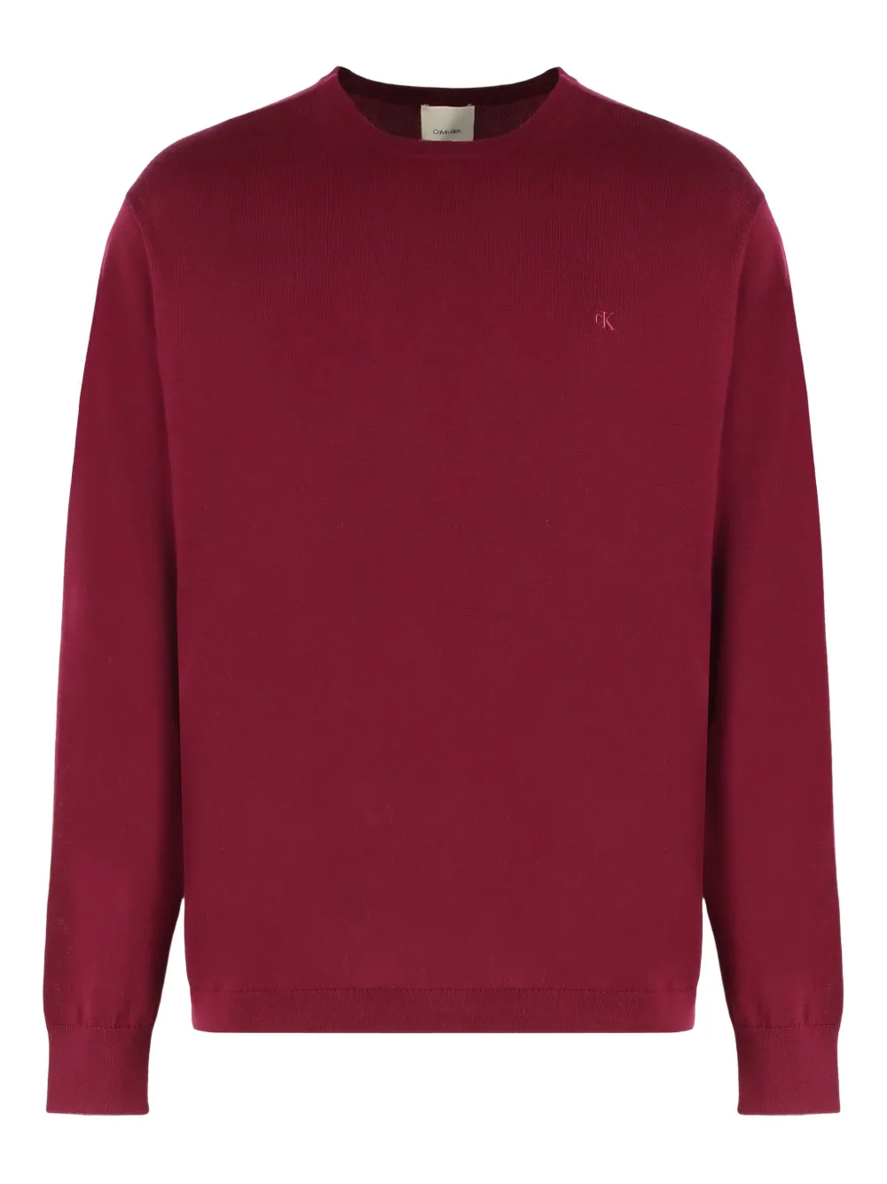 Calvin Klein logo crew-neck sweater | Red | Image 1